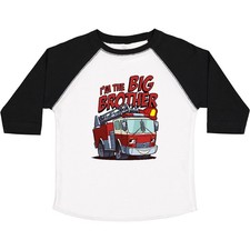 Inktastic Big Brother Fire Truck Toddler T-Shirt Engine Child Preschooler Kid