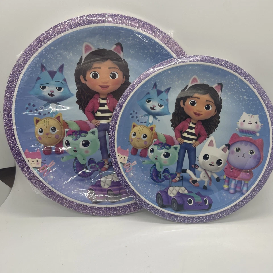 ОГРОМНЫЙ ЛОТ принадлежностей для вечеринки на день рождения кукольного домика Gabbys тарелки украшения скатерть - Изображение 2 из 4