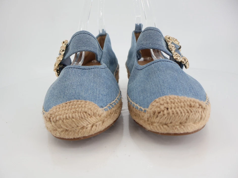 Alpargata Sam Edelman Maddy Mary Jane Plana Talla 9 Azul Denim Tela Cómodos Zapatos Foto 3 de 4