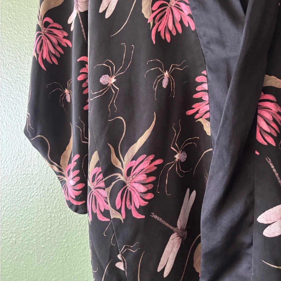 Agent Provocateur Damsella Silk Robe Kimono Spider - Image 3 of 4