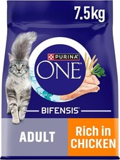 Purina ONE Bifensis Adult Dry Cat Food Chicken 7.5kg Bag 3.97 per kilo