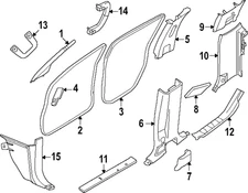 Genuine Nissan Cowl Kick Panel 66900-9BU0A