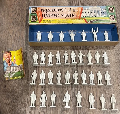 Louis Marx & Co Presidents of the United States Figures - 1st to 33rd + 2 more!