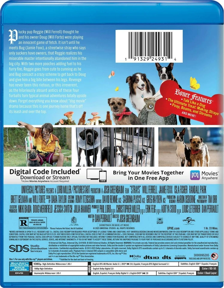 Strays Blu-ray Will Ferrell NEW Foto 4 de 4