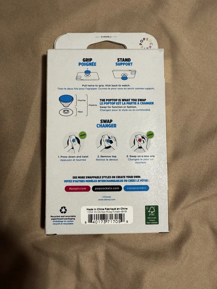 Popsocket Pop Grip Disney Mickey Mouse como calabaza Holloween - Nuevo con etiquetas Foto 2 de 2