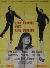 UNE FEMME EST UNE FEMME - GODARD - A WOMAN IS A WOMAN - ORIGINAL LARGE POSTER