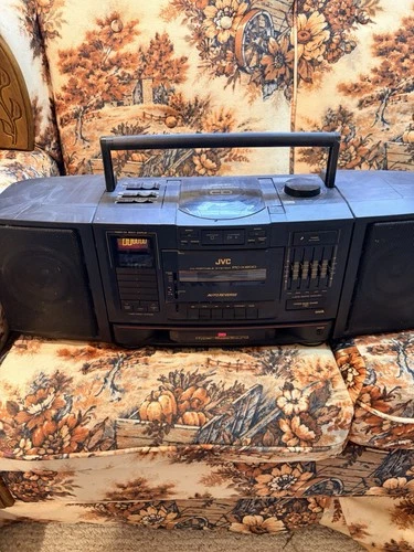 JVC PC-X200 Vintage Boombox CD Cassette Radio – Tape Works, CD Not Spinning