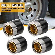 1.98" Trailer Wheel Bearing Protectors, Chromed Stainless 1.980 inch-4 Pack