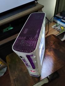Xbox 360 Cleaned With Custom Window, Purple Accents, XCM Faceplate And Trim! 