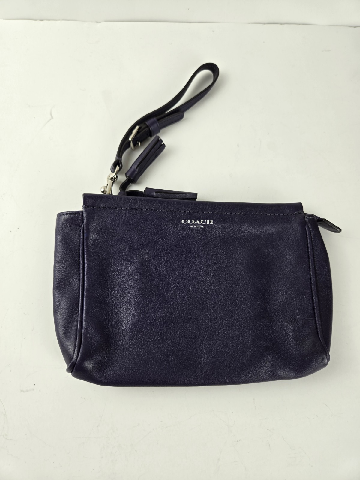 Coach Purple Leather Wristlet Clutch