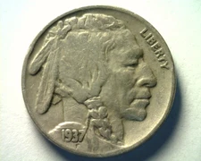 1937-D BUFFALO NICKEL VERY FINE VF NICE ORIGINAL COIN BOBS COINS FAST 99c SHIP