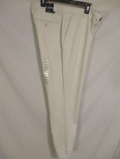 Chaps 100% Cotton Solid Stone Classic Straight Flat Front Pants SR$60 NEW