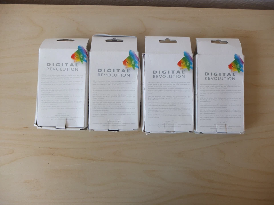 * 4x DIGITAL REVOLUTION Printing Cartridge/Chip E-444Y E-442C E-443M E-441BK NEU - Bild 2 von 4