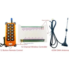 1PCS DC 12V/24V 12ch 433M Industrial grade Wireless Controller Kit