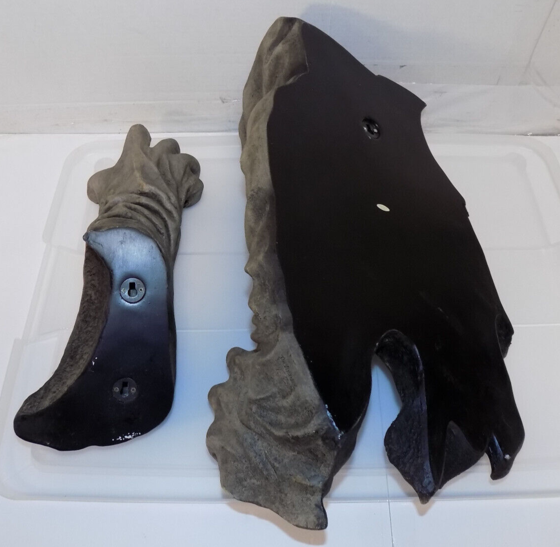 Design Toscano Drachen Statue Corfu Schloss - Gothic Deko 13 Cm Schwarz-silber