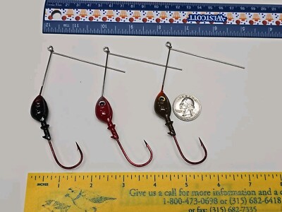 5 CUSTOM Spinnerbait Head 3/4oz SHORT ARM Spinner Bait Bass Shad Painted Twisted