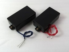 Pair FLAT FACE Black Epoxy Encased Alnico V 2023 HUMBUCKERs Hot 14.66K / 8.58K