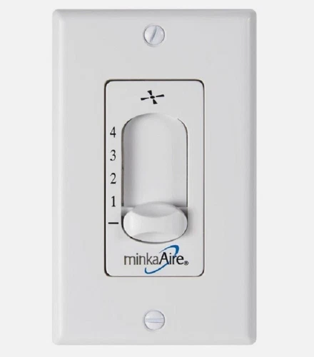 Minka Aire WC116 4 Speed Wall Mount Fan Control White Rudolph F727 Ceiling Fans - Picture 1 of 5