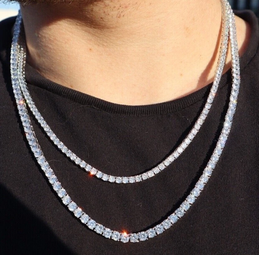 Diamond Tennis Gold Chain (4mm)