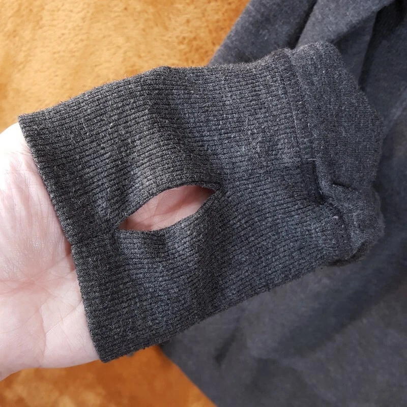 yogalicious pullover thumbholes slit side knit sweater