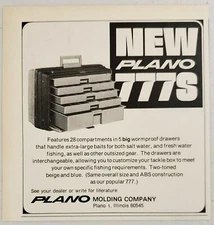 1976 Print Ad Plano 777s Molded Plastic Fishing Tackle Boxes Plano,Illinois