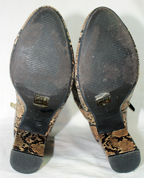 Faux Python Snake Skin Neiman Marcus  Block High … - image 8