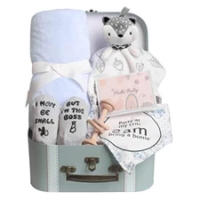 Baby Shower Gifts Baby Boy Gifts Basket Newborn Blanket Baby Lovey Security B...