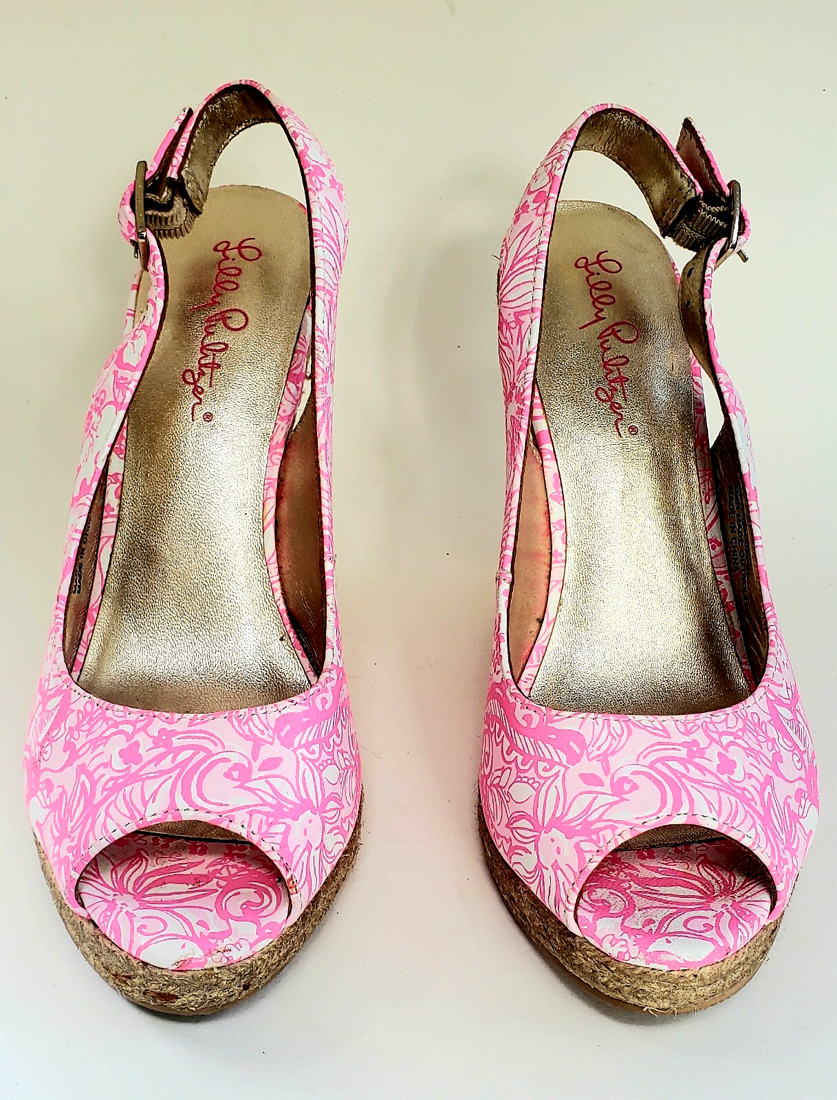 APL Sandali donna Lilly Pulitzer Krisie rosa floreale sughero zeppa 7 5 rosa 000827