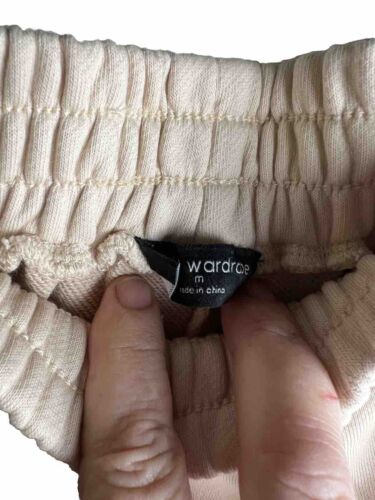 Naked Wardrobe Women's Jogger Sweatpants Beige Elastic Waist Size Medium NWOT - Picture 6 of 11