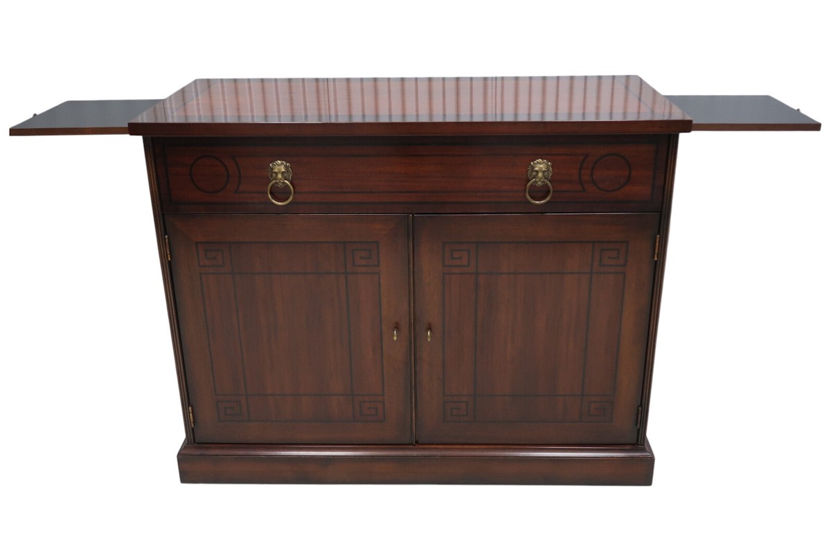 Henredon Natchez Banded Inlaid Mahogany Large Server Cabinet