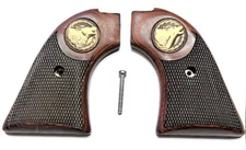 Heritage Arms Rough Rider 6 & 9 Shot Grips Checkered Rosewood Wolf med