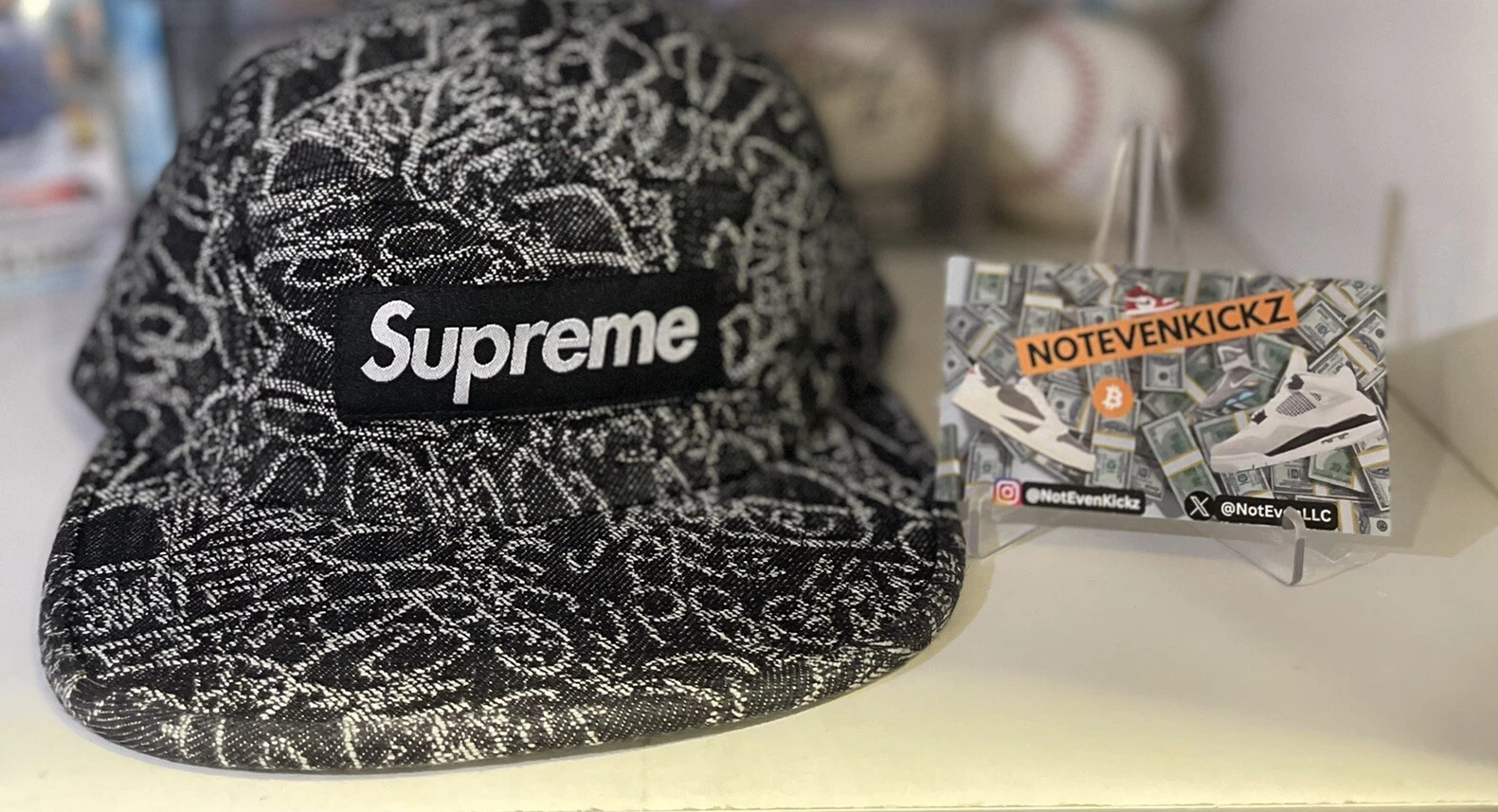 Chapeau Supreme NEUF   Noir 3M RÉGLABLE