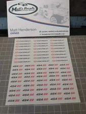 1/64 for hot wheels waterslide decals chevy ss chevrolet ss MADE IN THE USA!