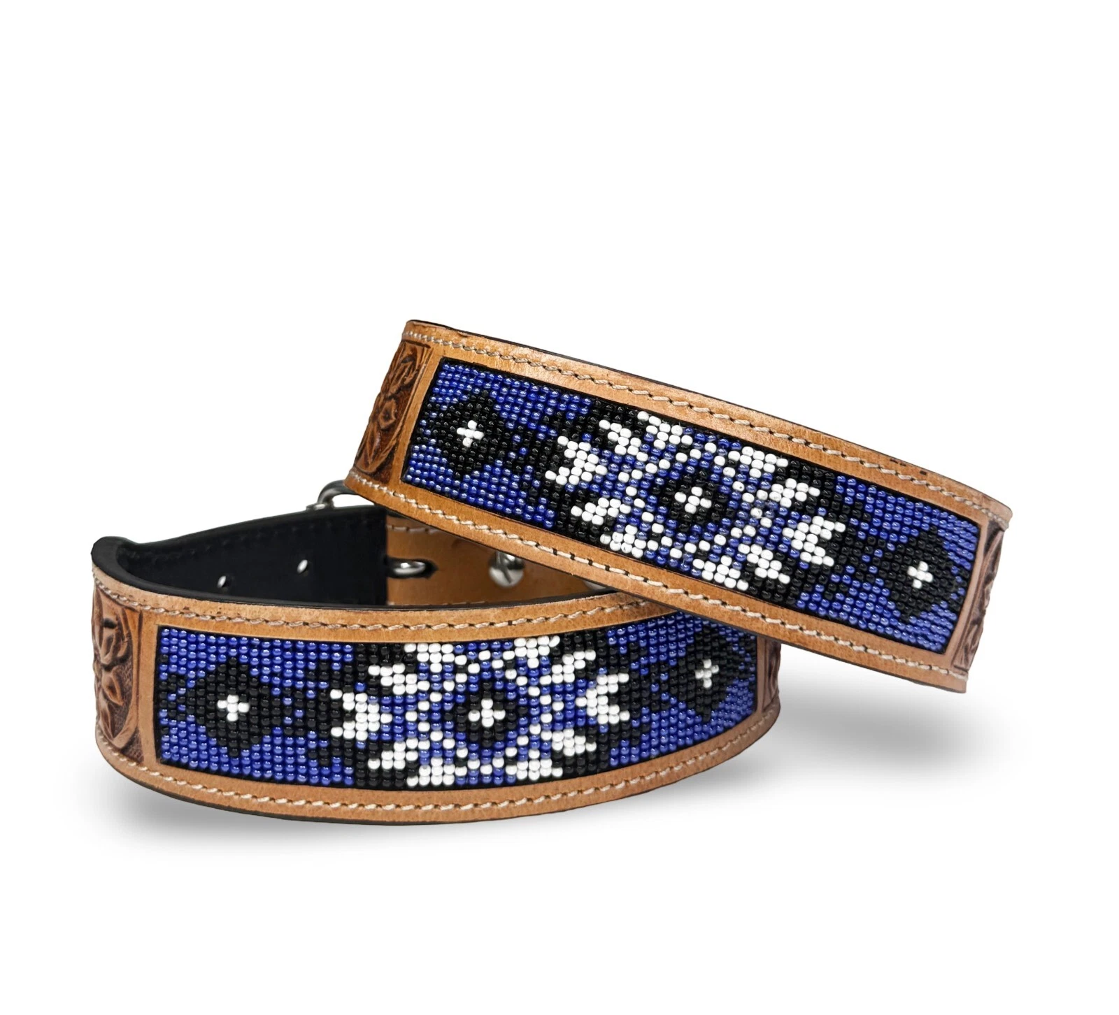 Western Leather Beaded Handmade Pet Dog Collar Heavy Duty Hand Tooled Adjustable
Opens in a new wind