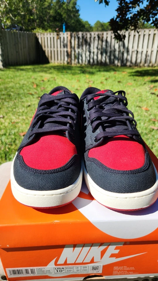Nike Air Jordan 1 Retro Ajko Low Bred Branco-Preto-Vela Tamanho 10.5 [DX4981-006] - Imagem 4 de 4