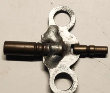 Vintage Dual Double Ended Mantel Clock Winding Key