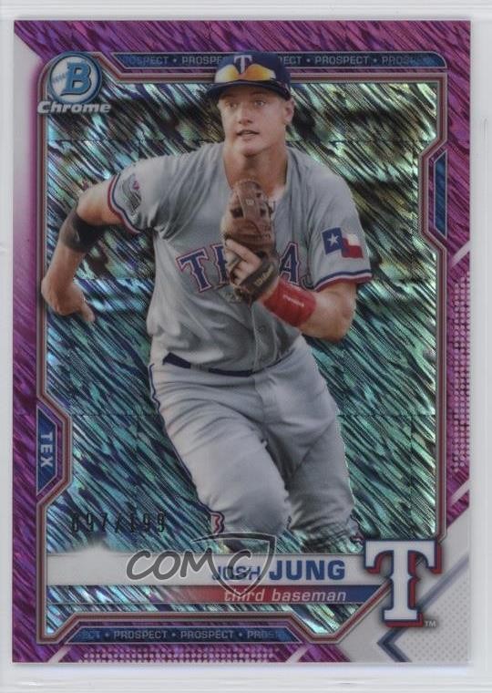 2021 Bowman Chrome Prospects Fuchsia Shimmer Refractor 97/199 Josh Jung 6o3