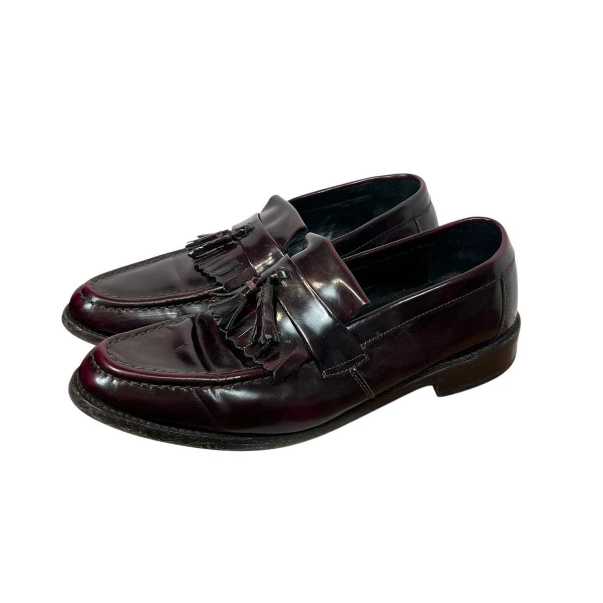 Samuel Windsor Shoes 10.5 Cordovan Brown Loafers Tassel Kiltie NICE! Men Dark Brown Tassel Kilt Loafer | Handsewn Company main image 3