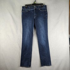 Ralph Lauren LRL Jeans Womens 8 blue Denim Stretch Basic Mid Rise Straight