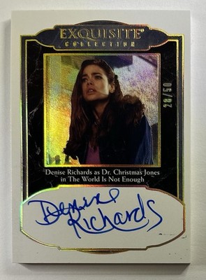 2024 JAMES BOND EXQUISITE GOLD DENISE RICHARDS AUTO AUTOGRAPH CARD /50 *SCRATCH*