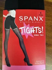 Spanx Shapewear Black Tights Double Take Women’s Size A Bnib