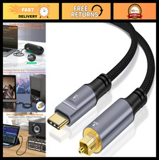USB C to Optical Audio Cable 4FT - SPDIF Digital Stereo Cord for TV, Laptop, PS5