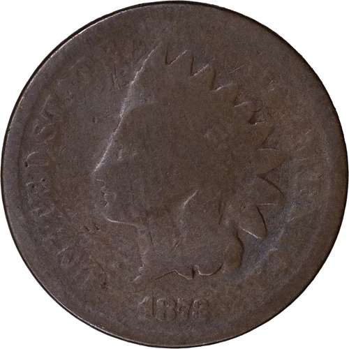 1873 1c Indian Head Cent - Closed 3~ AG