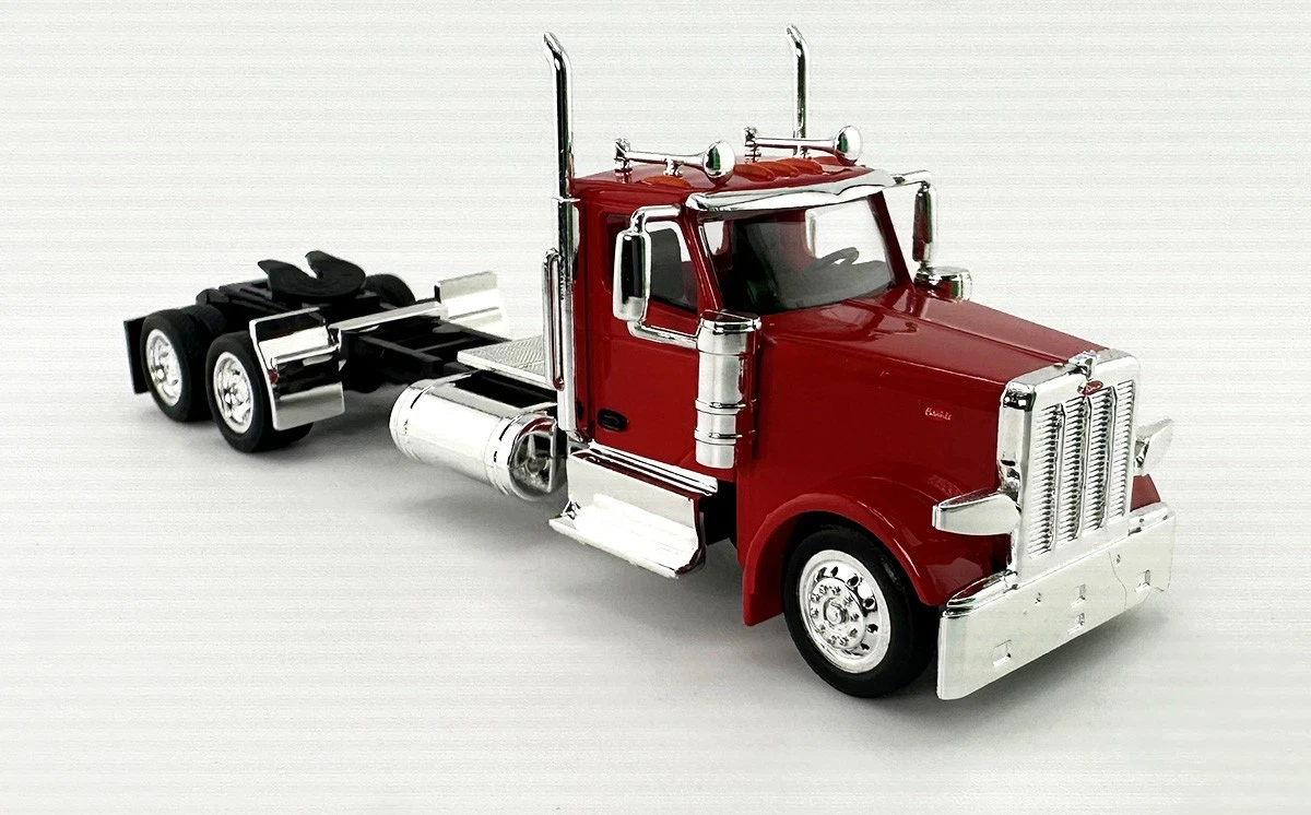 Modellino HO 1:87 Peterbilt 367 Day Cab Con Cisterna Benzina - Blu E Bianco HO Logistics