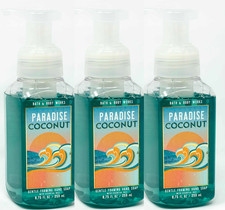 3 BATH  BODY WORK PARADISE COCONUT GENTLE FOAMING HAND SOAP 8.75 FL OZ NEW