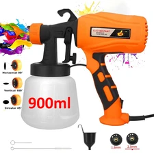 Electric HVLP Spray Paint 900ML w/2 Nozzles 900ML Spraying Machine for Painting
