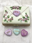 Limoges Hand Painted Rochard For You Envelope With Hearts