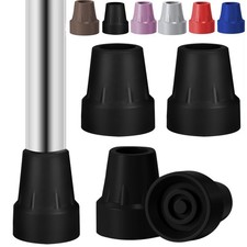 4 Pack Replacement Rubber Cane Tips 3/4 Inch Heavy Duty Rubber Crutch Tips Non S