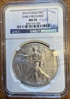 2014 Silver Eagle NGC MS70  1 oz .999 Silver Starting well below spot price