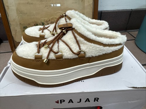 NWT Canadian Pajar® Women's Leather Jules Mules Clogs Shoes Tan Size US 6 - Picture 7 of 10
